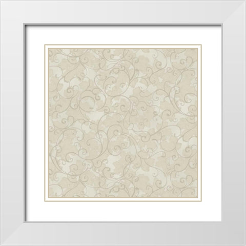 Leafs Journey I White Modern Wood Framed Art Print with Double Matting by Hoffman, Katia