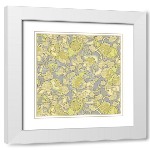 Sheer Romance Lace IV White Modern Wood Framed Art Print with Double Matting by Hoffman, Katia