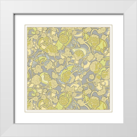 Sheer Romance Lace IV White Modern Wood Framed Art Print with Double Matting by Hoffman, Katia