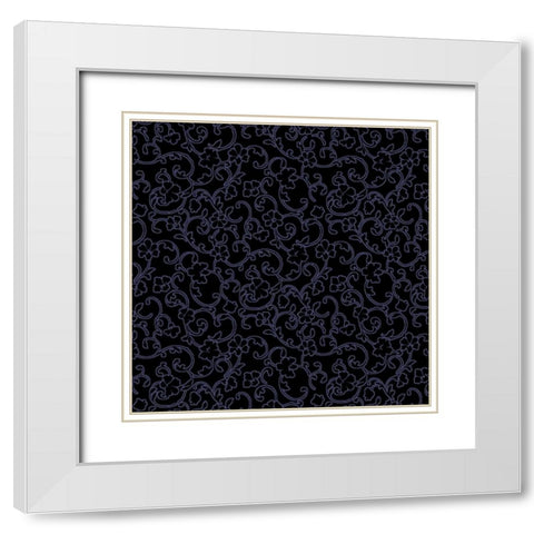 Vintage Calico VIII White Modern Wood Framed Art Print with Double Matting by Hoffman, Katia