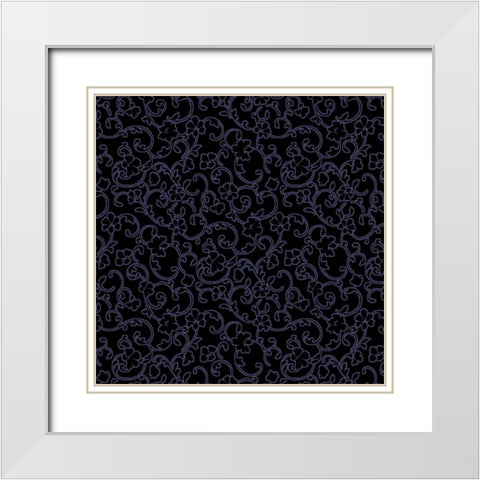 Vintage Calico VIII White Modern Wood Framed Art Print with Double Matting by Hoffman, Katia