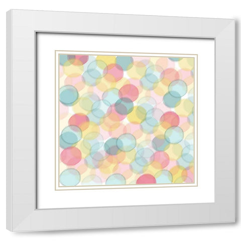 Popping Flowers V White Modern Wood Framed Art Print with Double Matting by Benyon, Ali