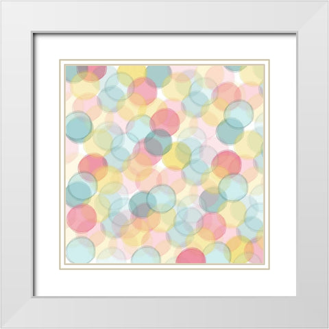 Popping Flowers V White Modern Wood Framed Art Print with Double Matting by Benyon, Ali