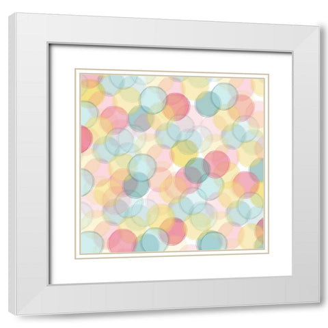 Popping Flowers VI White Modern Wood Framed Art Print with Double Matting by Benyon, Ali