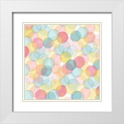 Popping Flowers VI White Modern Wood Framed Art Print with Double Matting by Benyon, Ali