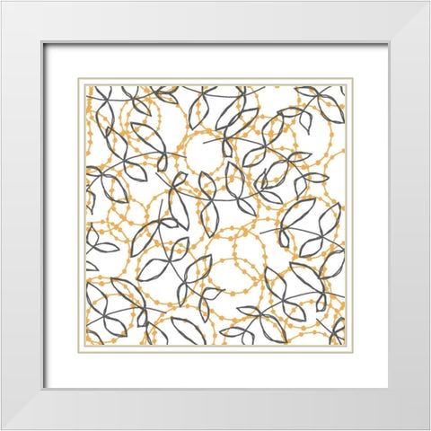 Daisy Chain II White Modern Wood Framed Art Print with Double Matting by Benyon, Ali
