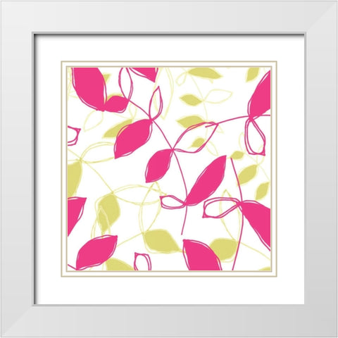 Daisy Chain III White Modern Wood Framed Art Print with Double Matting by Benyon, Ali