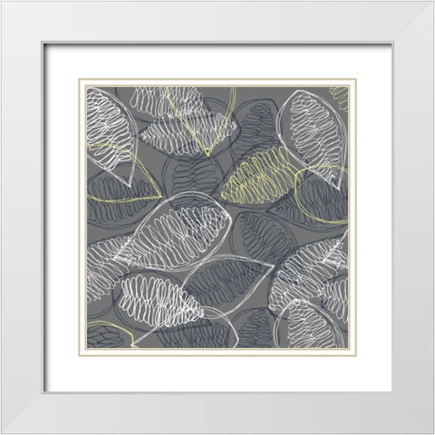 Winters Grey II White Modern Wood Framed Art Print with Double Matting by Benyon, Ali