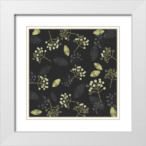 Winters Grey III White Modern Wood Framed Art Print with Double Matting by Benyon, Ali