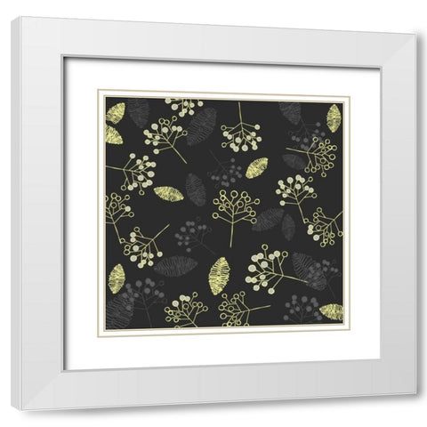 Winters Grey IV White Modern Wood Framed Art Print with Double Matting by Benyon, Ali