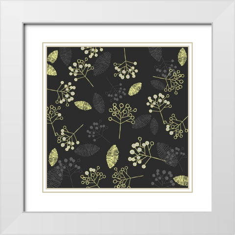 Winters Grey IV White Modern Wood Framed Art Print with Double Matting by Benyon, Ali