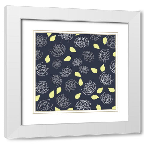Winters Grey V White Modern Wood Framed Art Print with Double Matting by Benyon, Ali