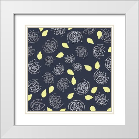 Winters Grey V White Modern Wood Framed Art Print with Double Matting by Benyon, Ali