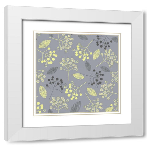 Winters Grey VII White Modern Wood Framed Art Print with Double Matting by Benyon, Ali