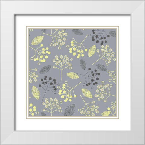 Winters Grey VII White Modern Wood Framed Art Print with Double Matting by Benyon, Ali