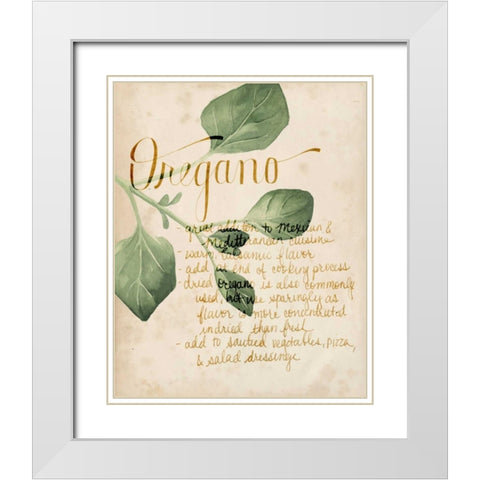 Herb Study III White Modern Wood Framed Art Print with Double Matting by Popp, Grace