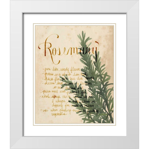 Herb Study IV White Modern Wood Framed Art Print with Double Matting by Popp, Grace