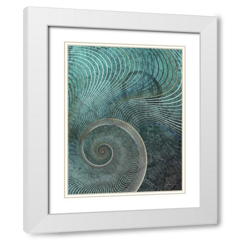 Surround I White Modern Wood Framed Art Print with Double Matting by Burghardt, James