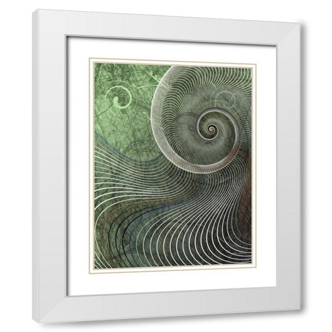 Surround II White Modern Wood Framed Art Print with Double Matting by Burghardt, James