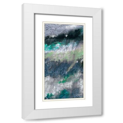 Gravity II White Modern Wood Framed Art Print with Double Matting by Butler, John
