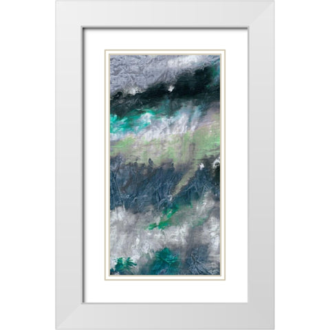 Gravity II White Modern Wood Framed Art Print with Double Matting by Butler, John
