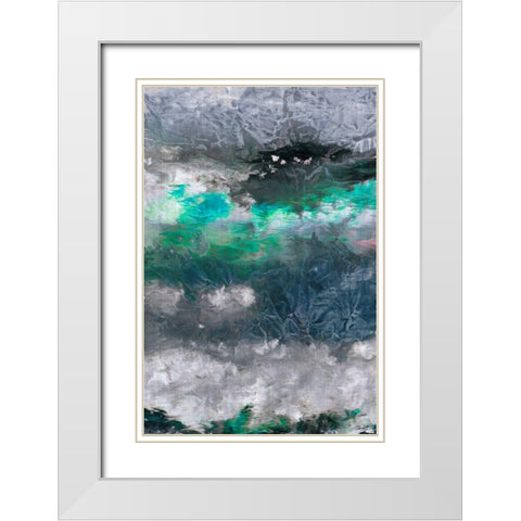 Gravity IV White Modern Wood Framed Art Print with Double Matting by Butler, John
