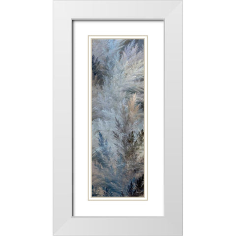 2-Up Pampas Panels II White Modern Wood Framed Art Print with Double Matting by Burghardt, James