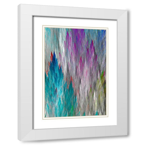 Brush Panels I White Modern Wood Framed Art Print with Double Matting by Burghardt, James