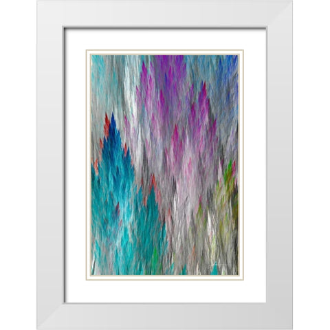 Brush Panels I White Modern Wood Framed Art Print with Double Matting by Burghardt, James