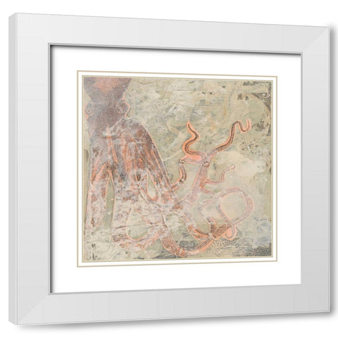 Coastal Cameo II White Modern Wood Framed Art Print with Double Matting by Vess, June Erica