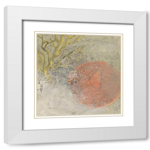 Coastal Cameo VIII White Modern Wood Framed Art Print with Double Matting by Vess, June Erica