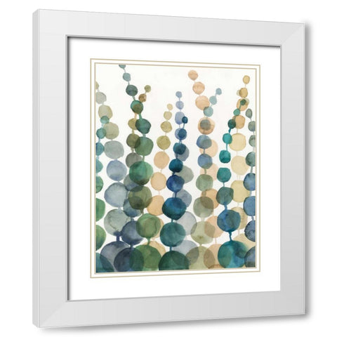 Pompom Botanical I White Modern Wood Framed Art Print with Double Matting by Meagher, Megan