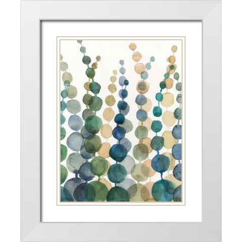 Pompom Botanical I White Modern Wood Framed Art Print with Double Matting by Meagher, Megan