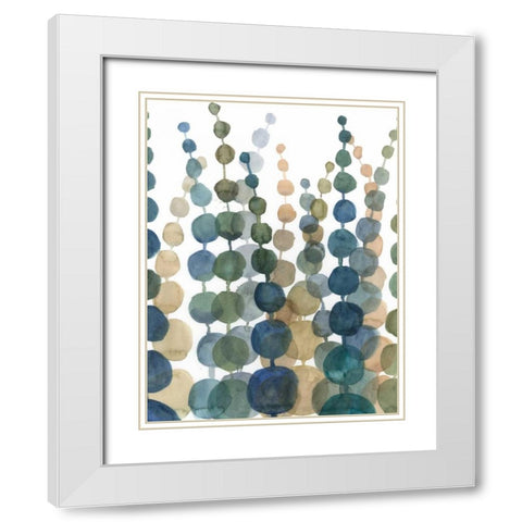 Pompom Botanical II White Modern Wood Framed Art Print with Double Matting by Meagher, Megan