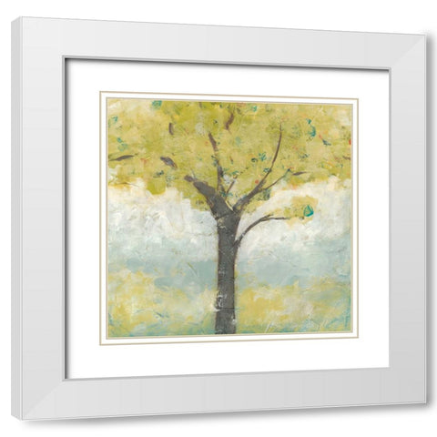 Spring Arbor I White Modern Wood Framed Art Print with Double Matting by Vess, June Erica