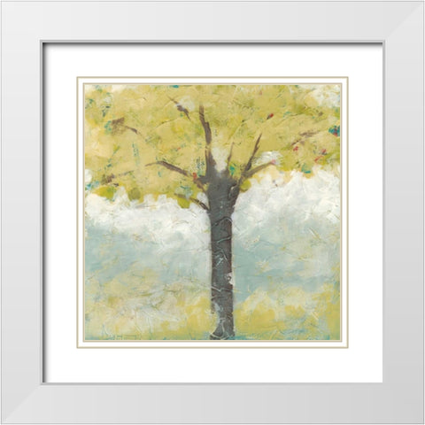 Spring Arbor II White Modern Wood Framed Art Print with Double Matting by Vess, June Erica