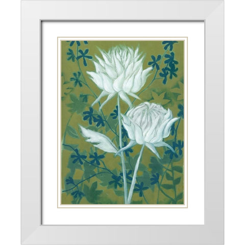 Wild Chrysanthemums I White Modern Wood Framed Art Print with Double Matting by Popp, Grace