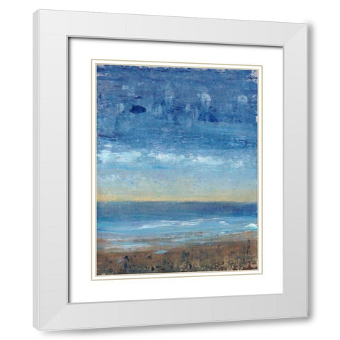 Calm Surf I White Modern Wood Framed Art Print with Double Matting by OToole, Tim
