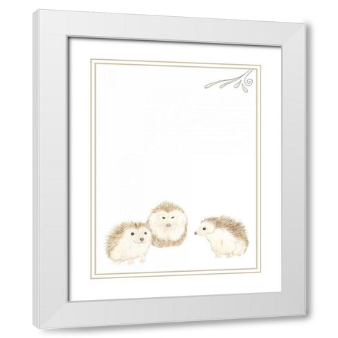 Baby Animals IV White Modern Wood Framed Art Print with Double Matting by Vess, June Erica