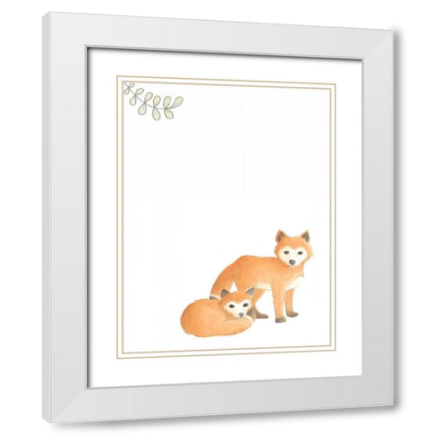 Baby Animals V White Modern Wood Framed Art Print with Double Matting by Vess, June Erica