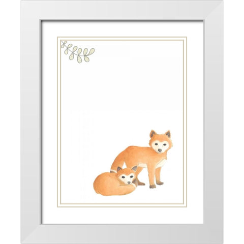 Baby Animals V White Modern Wood Framed Art Print with Double Matting by Vess, June Erica