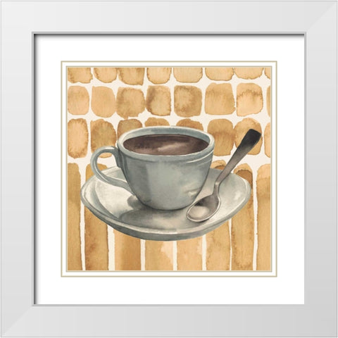 Cafe au Lait II White Modern Wood Framed Art Print with Double Matting by Popp, Grace