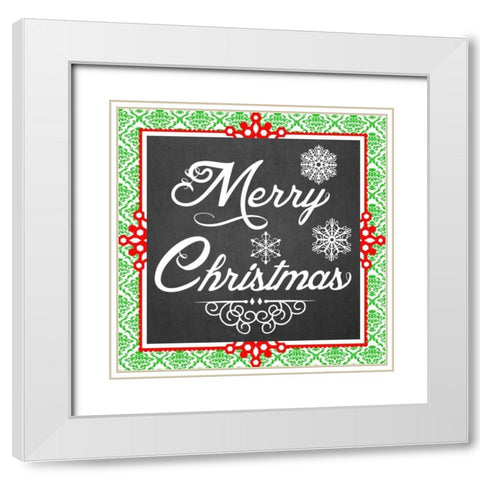 Let it Snow I White Modern Wood Framed Art Print with Double Matting by Vess, June Erica