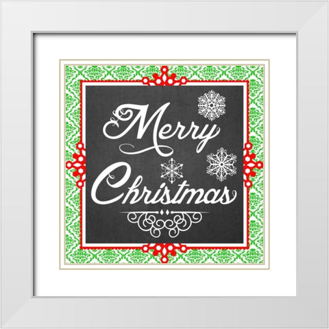 Let it Snow I White Modern Wood Framed Art Print with Double Matting by Vess, June Erica