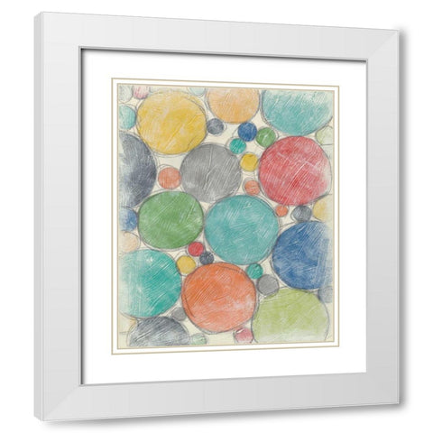 Twirl I 2-Up White Modern Wood Framed Art Print with Double Matting by Zarris, Chariklia