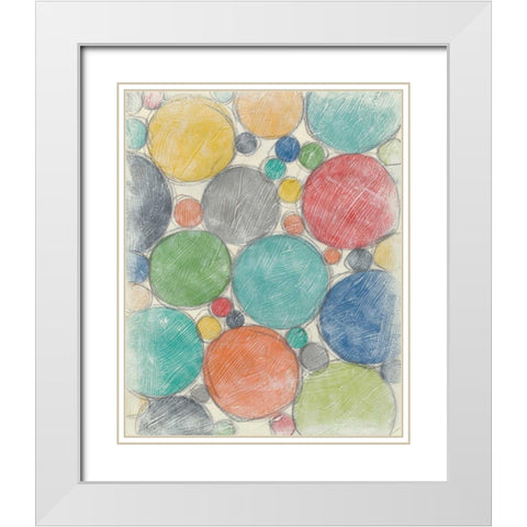 Twirl I 2-Up White Modern Wood Framed Art Print with Double Matting by Zarris, Chariklia