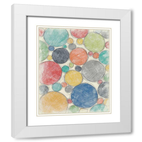 Twirl II 2-Up White Modern Wood Framed Art Print with Double Matting by Zarris, Chariklia