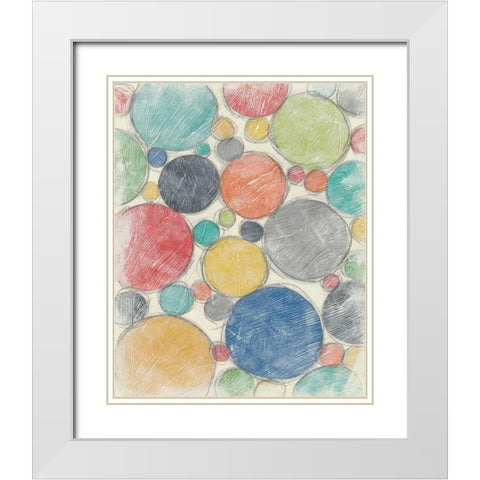 Twirl II 2-Up White Modern Wood Framed Art Print with Double Matting by Zarris, Chariklia