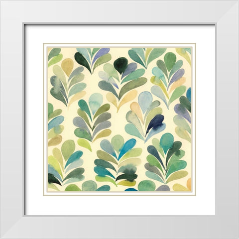 Watercolor Palms II White Modern Wood Framed Art Print with Double Matting by Popp, Grace
