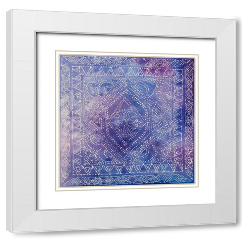 Batik Nebula I White Modern Wood Framed Art Print with Double Matting by Popp, Grace